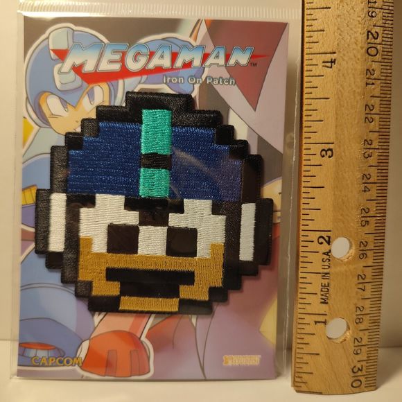 Mega Man 1 Up Iron On Patch Official Capcom Collectible Fashion Decal Accessory - Picture 2 of 2